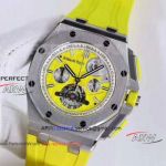 Perfect Replica Audemars Piguet Royal Oak Offshore VK Chronograph watch Yellow Rubber